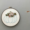 Aqua Floral Pumpkin Embroidery Hoop | And Other Adventures Embroidery Co