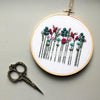 Teal &amp; Pink Wildflower Design by And Other Adventures Embroidery Co