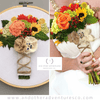 Rustic Sunflower and Rose Wedding Bouquet Hand Embroidered Hoop Art | And Other Adventures Embroidery Co